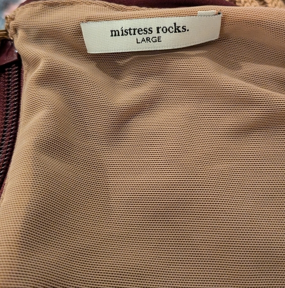 MISTRESS ROCKS BLACK CHERRY HALTER TOP - Picture 6 of 6